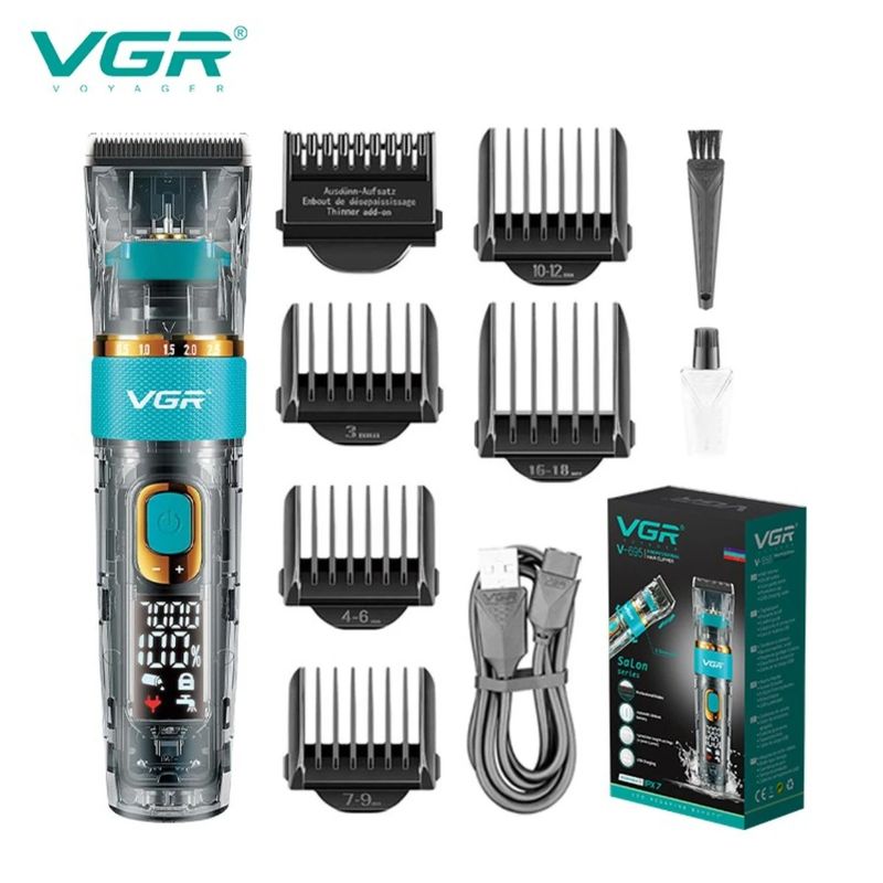 GENERICO - Maquina de corte barbero clipper Vgr V 695 Digital Inalambrico