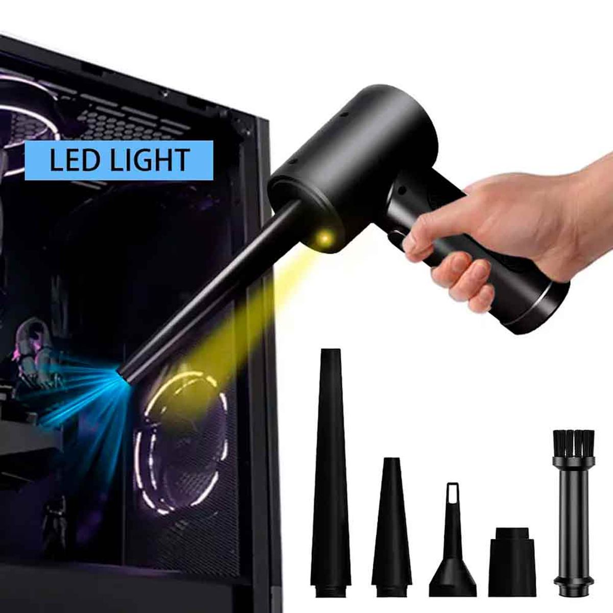 VARIOS - Soplador de Aire Eléctrico para PC Laptop Electróni Recargable 6000mAh