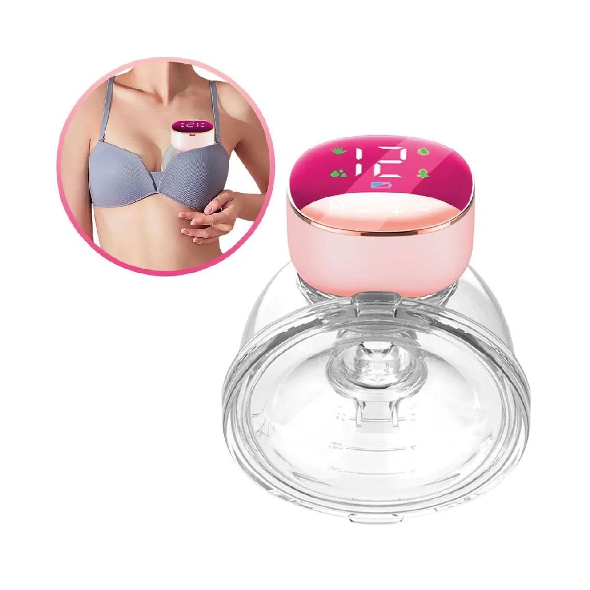 GENERICO - Extractor De Leche Portátil Manos Libres Rosado