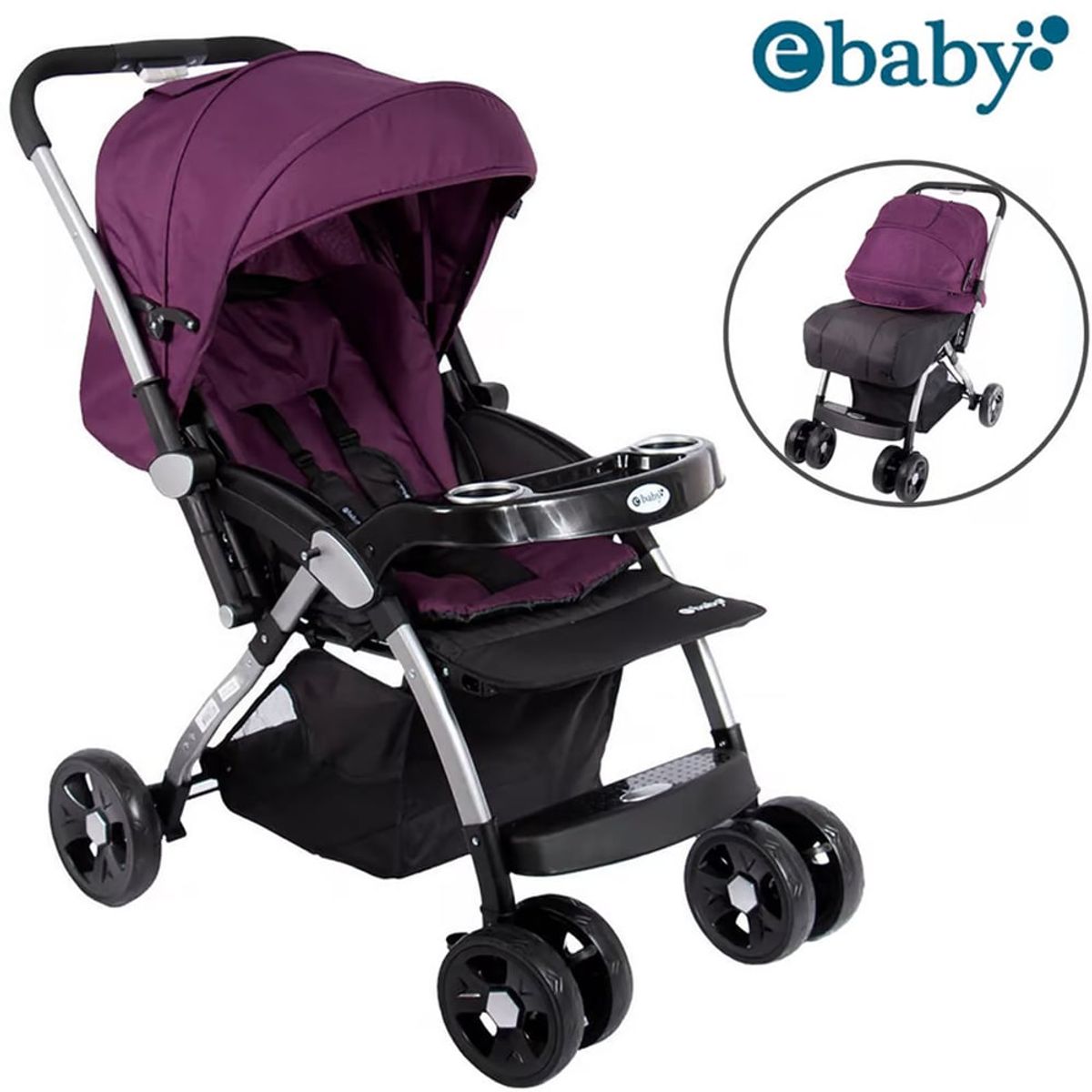 EBABY - Coche De Paseo Ebaby Kuper Mango Reversible Morado