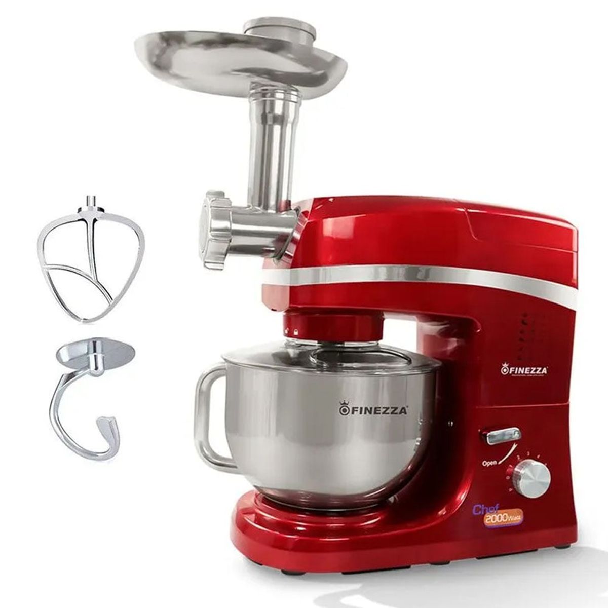 FINEZZA - Batidora Orbital con Moledor Bate Amasa Mezcla FZ-6820B