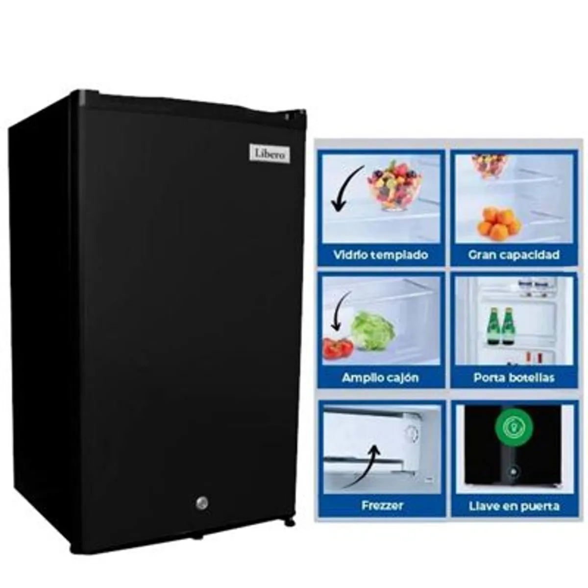 LIBERO - Frigobar Libero LFB-101N-Negro