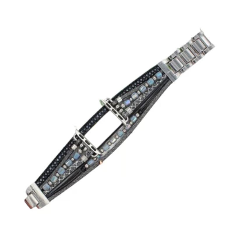 GENERICO - Correa de murano para Apple Watch 44mm - Plata