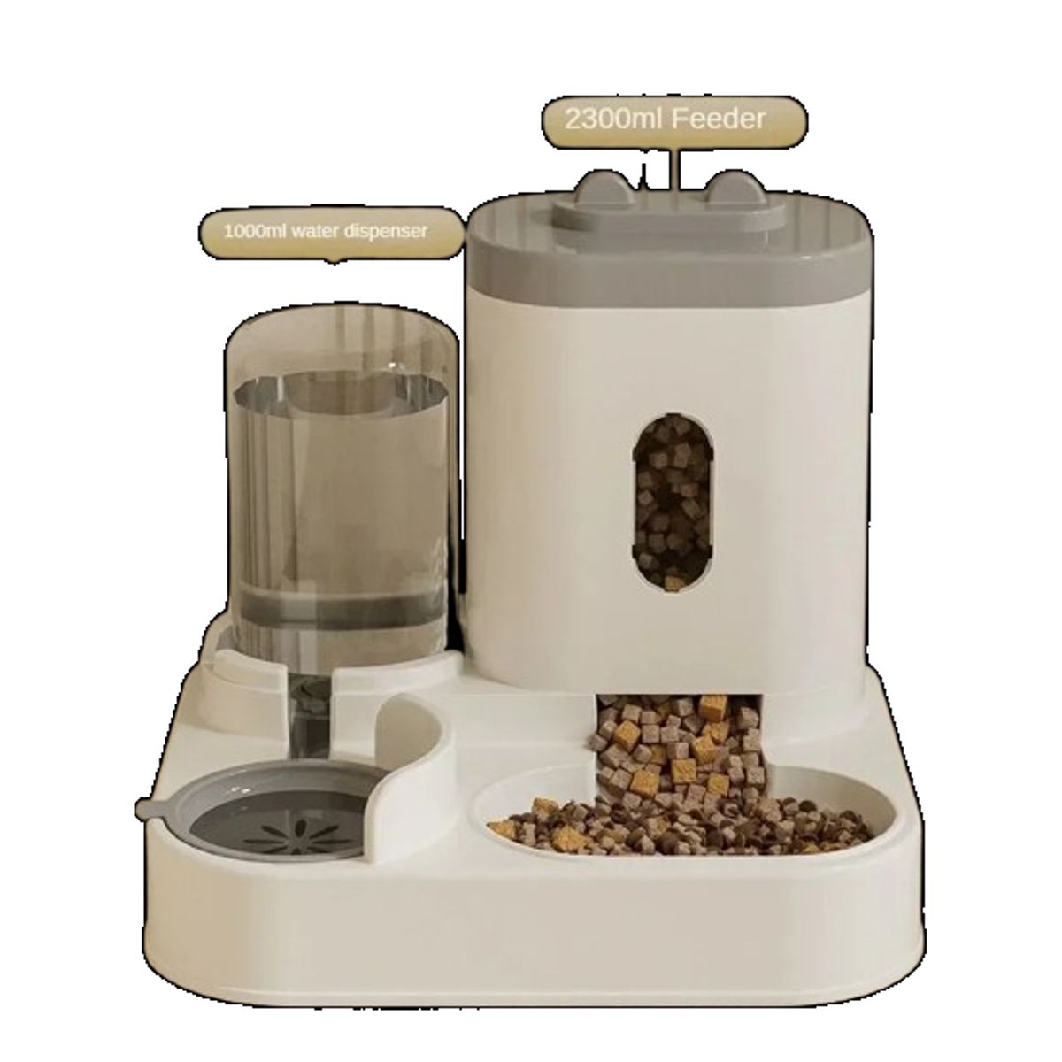 GENERICO - Comedero / Alimentador automático 2 en 1 de comida y agua