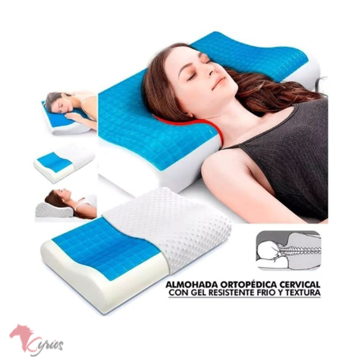 IMPORTADO MC - Almohada Gel Ortopedica - Viscoelastico