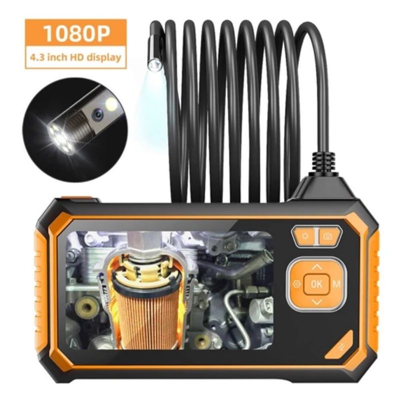 OEM - Camara Endoscopio 3 Metros - Con Pantalla 4.3" Luz Led - Dos Camaras