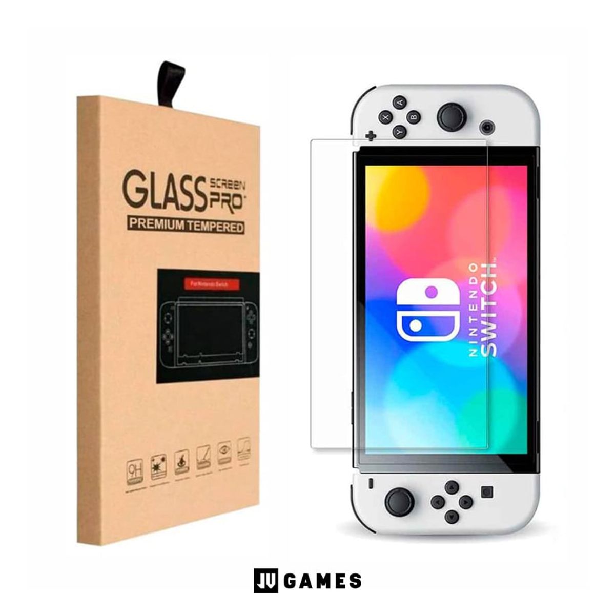 GENERICO - Mica de Vidrio Templado para Nintendo Switch OLED