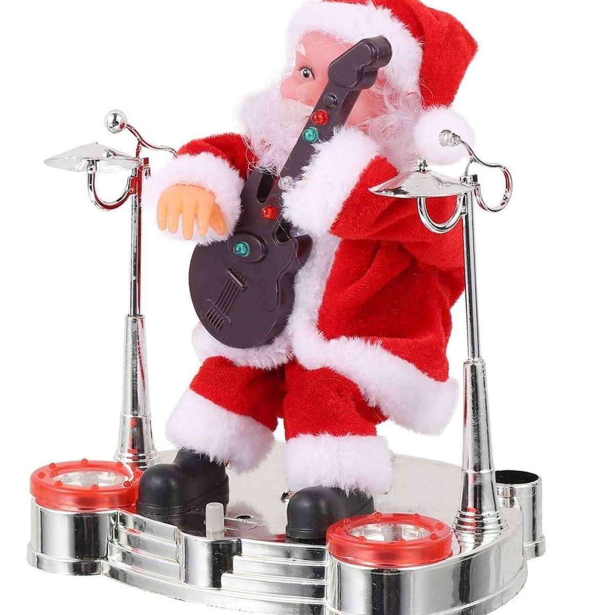 GENERICO - Papa Noel Guitarrista Santa claus musical muñeco eléctrico