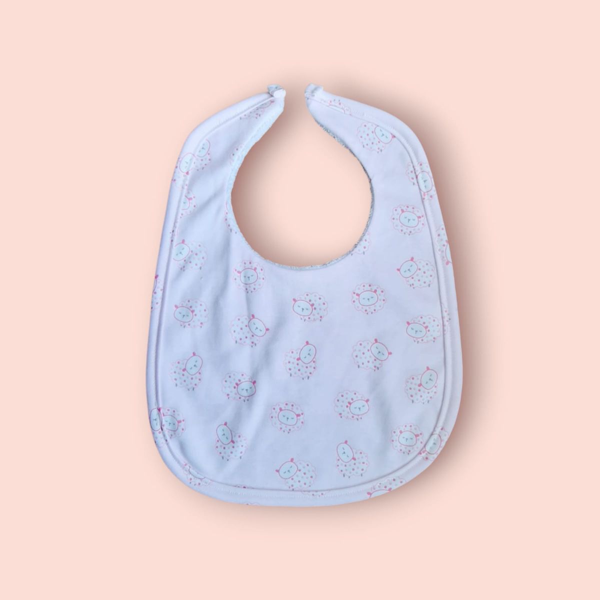 GENERICO - Babero en algodón pack x 3 para bebé niña - Rosa