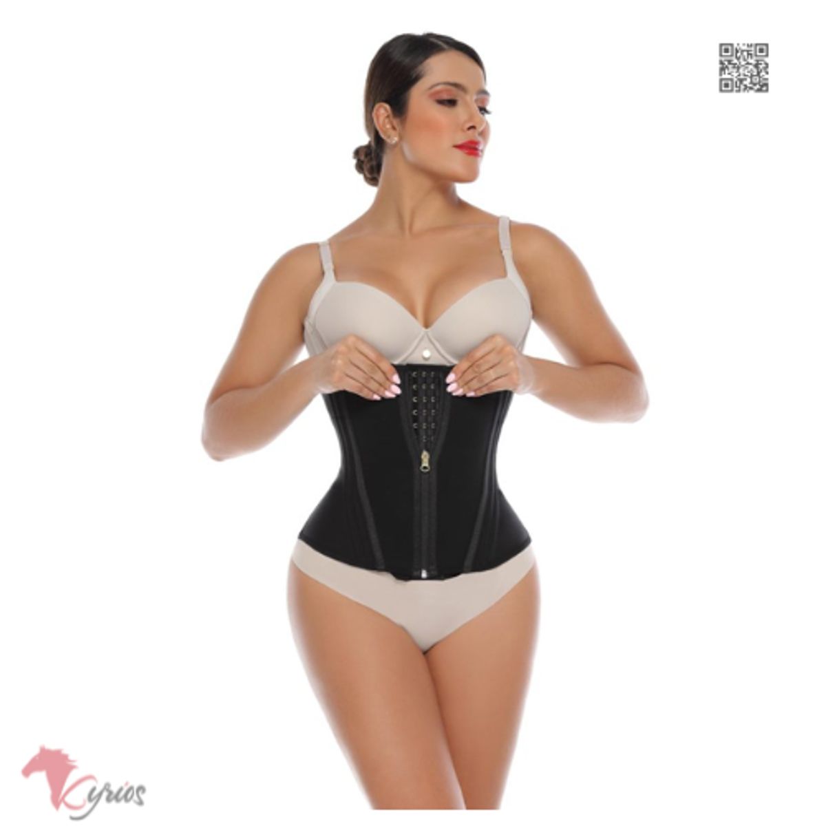 GENERICO - Cinturilla Reductora 15 Varillas – Tres Lineas de Broches y Cremallera