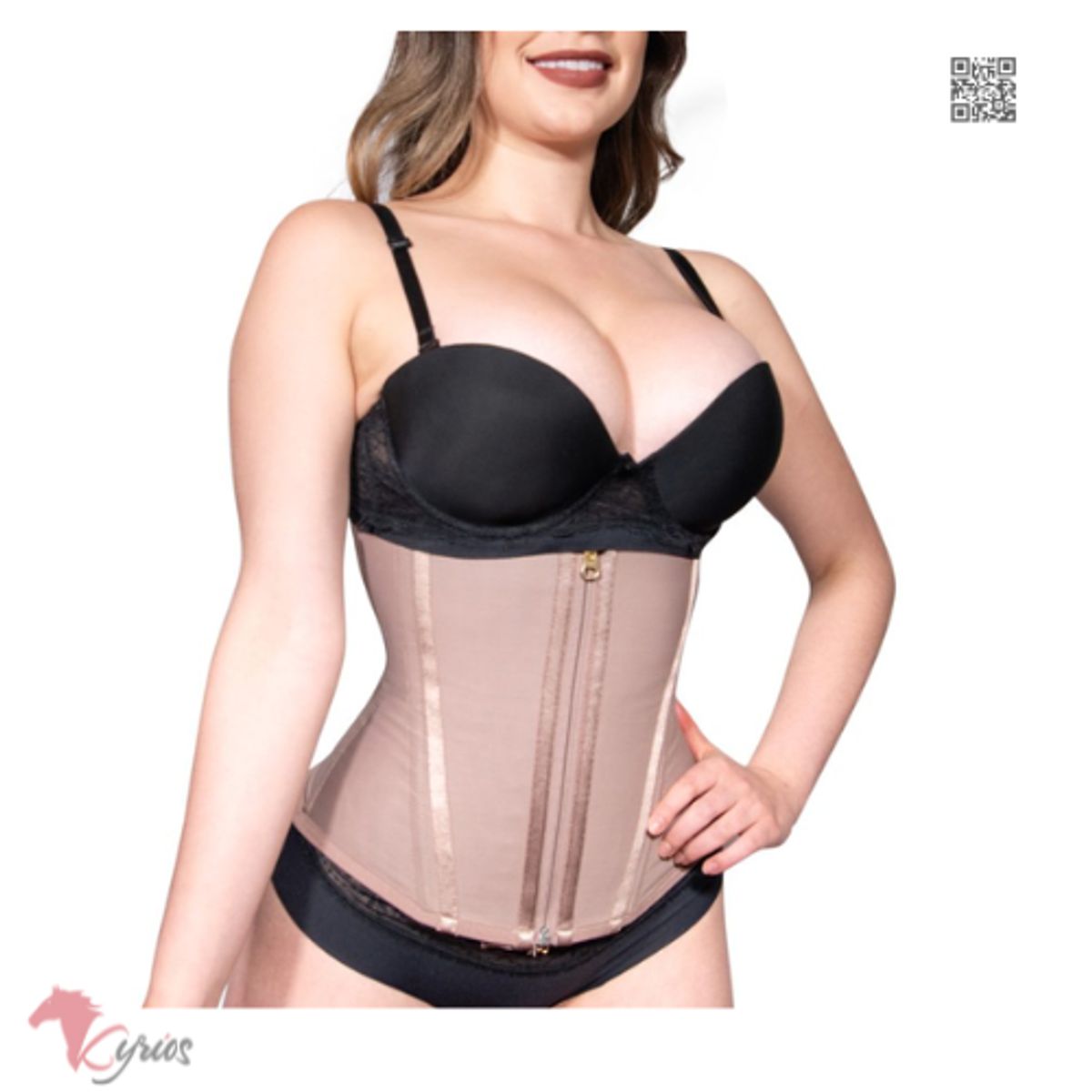 GENERICO - Cinturilla Reductora 15 Varillas – Tres Lineas de Broches y Cremallera