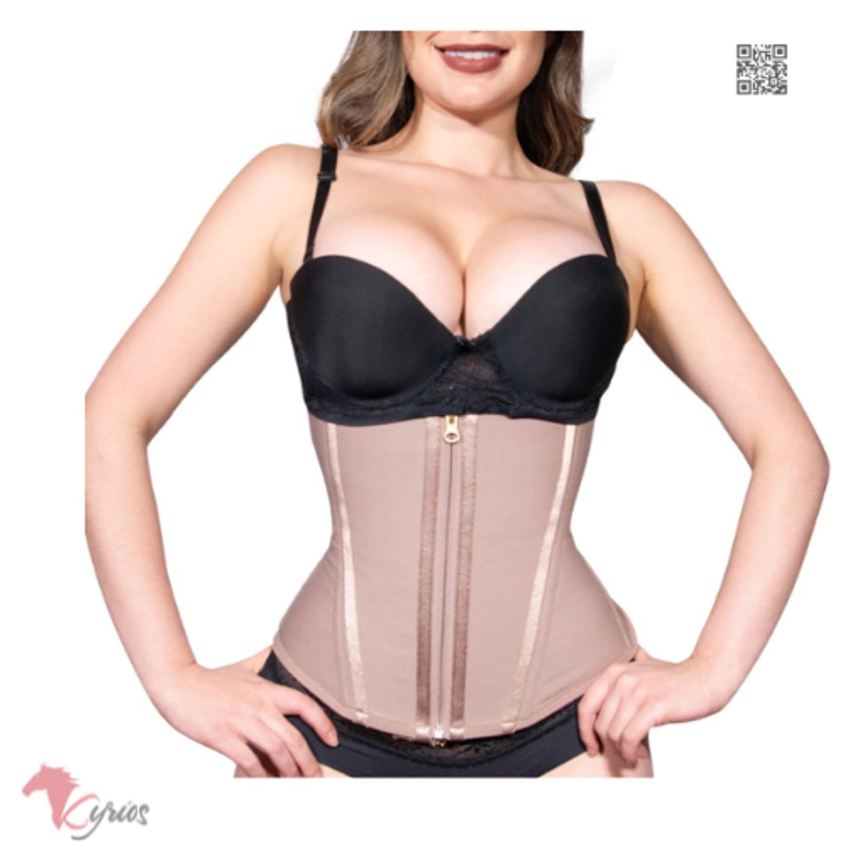 GENERICO - Cinturilla Reductora 15 Varillas – Tres Lineas de Broches y Cremallera