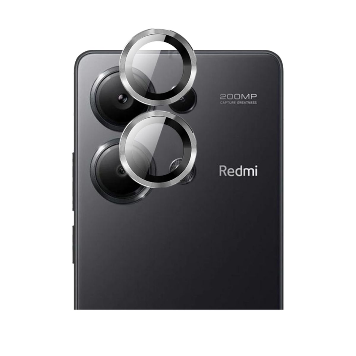 SPACE - MICA DE CAMARA ARO PARA REDMI NOTE 13 PRO 4G  - PLATEADO