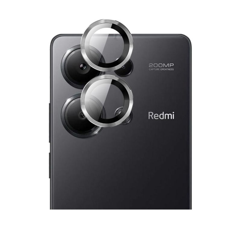 SPACE - MICA DE CAMARA ARO PARA REDMI NOTE 13 PRO 4G  - PLATEADO