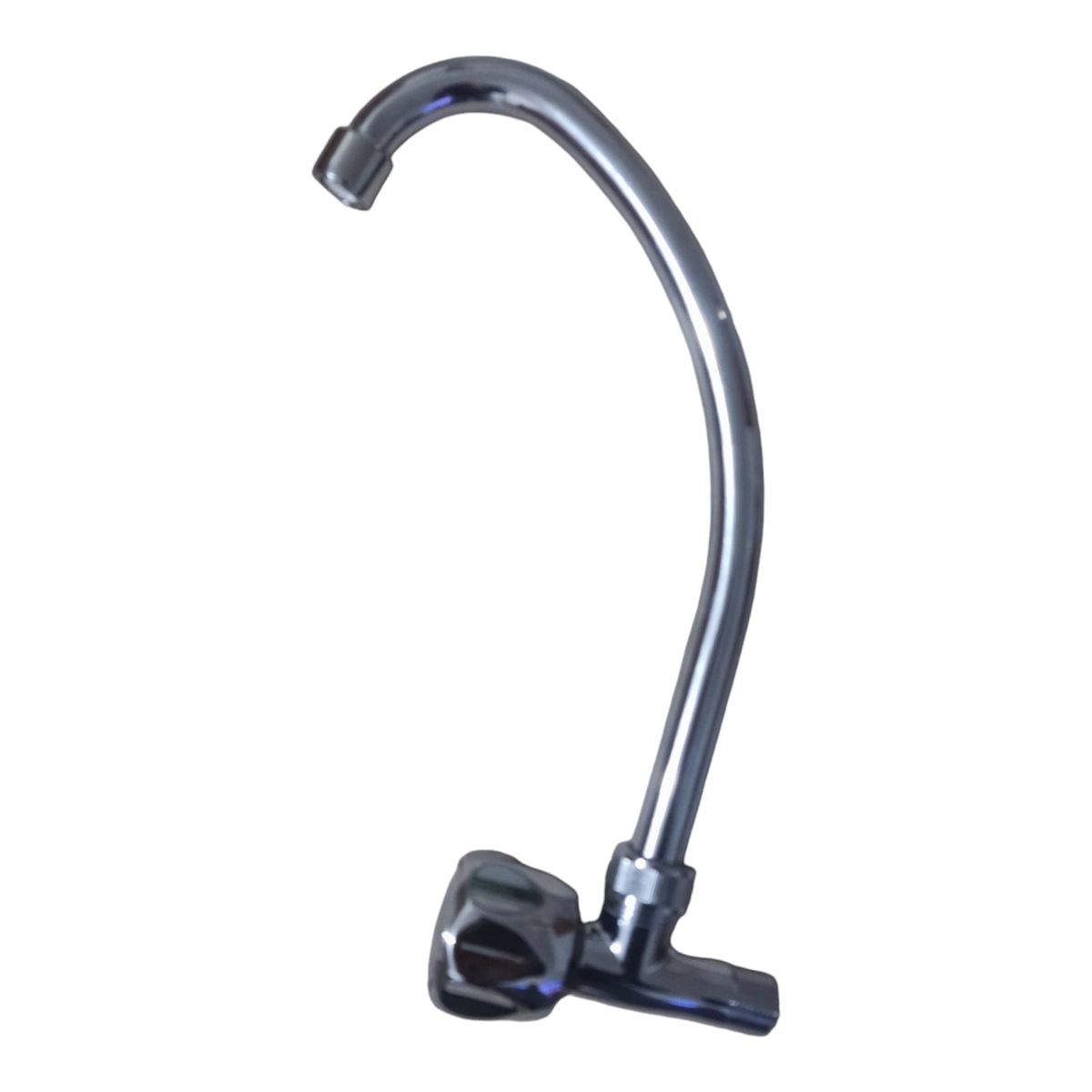 GENERICO - Caño Grifo Cocina Pared Asta Fija Pomo Cromado