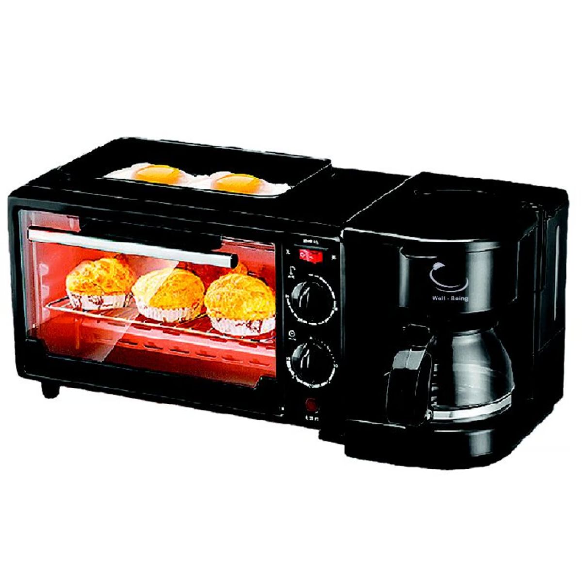 OEM - Horno multifuncional 3 en 1 Tostadora + Cafetera + Horno eléctrico