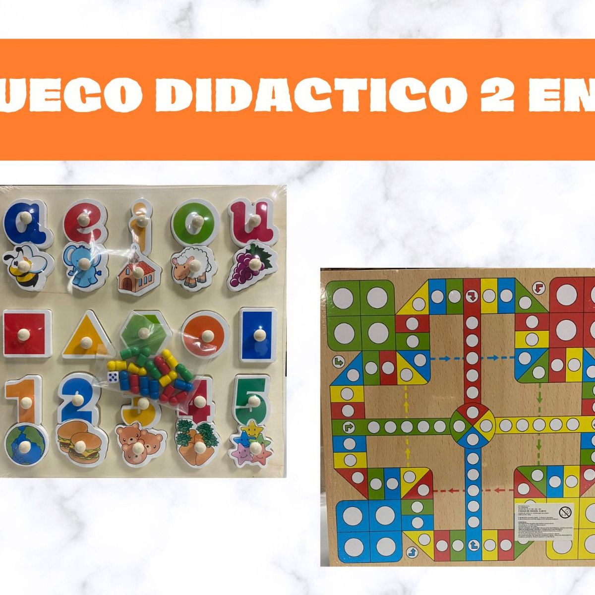 GENERICO - Rompecabezas en alto relive con damas chinas en 1