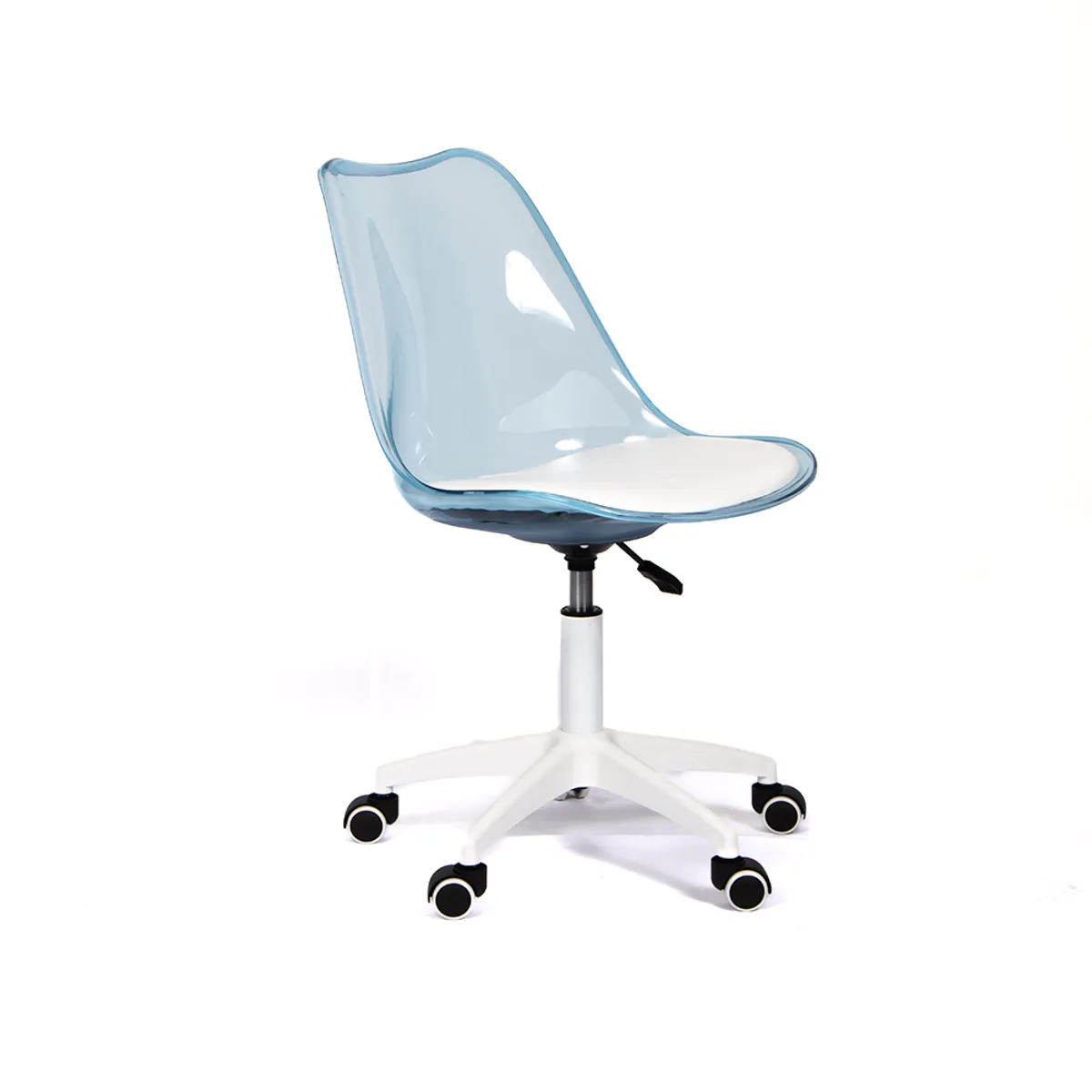 GRUPO CB - Silla Giratoria Acolchada Modelo Eames Azul Translúcido