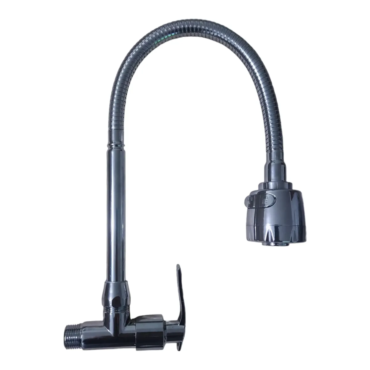 GENERICO - Caño Grifo Cocina Pared Cuello Flexible Cromado