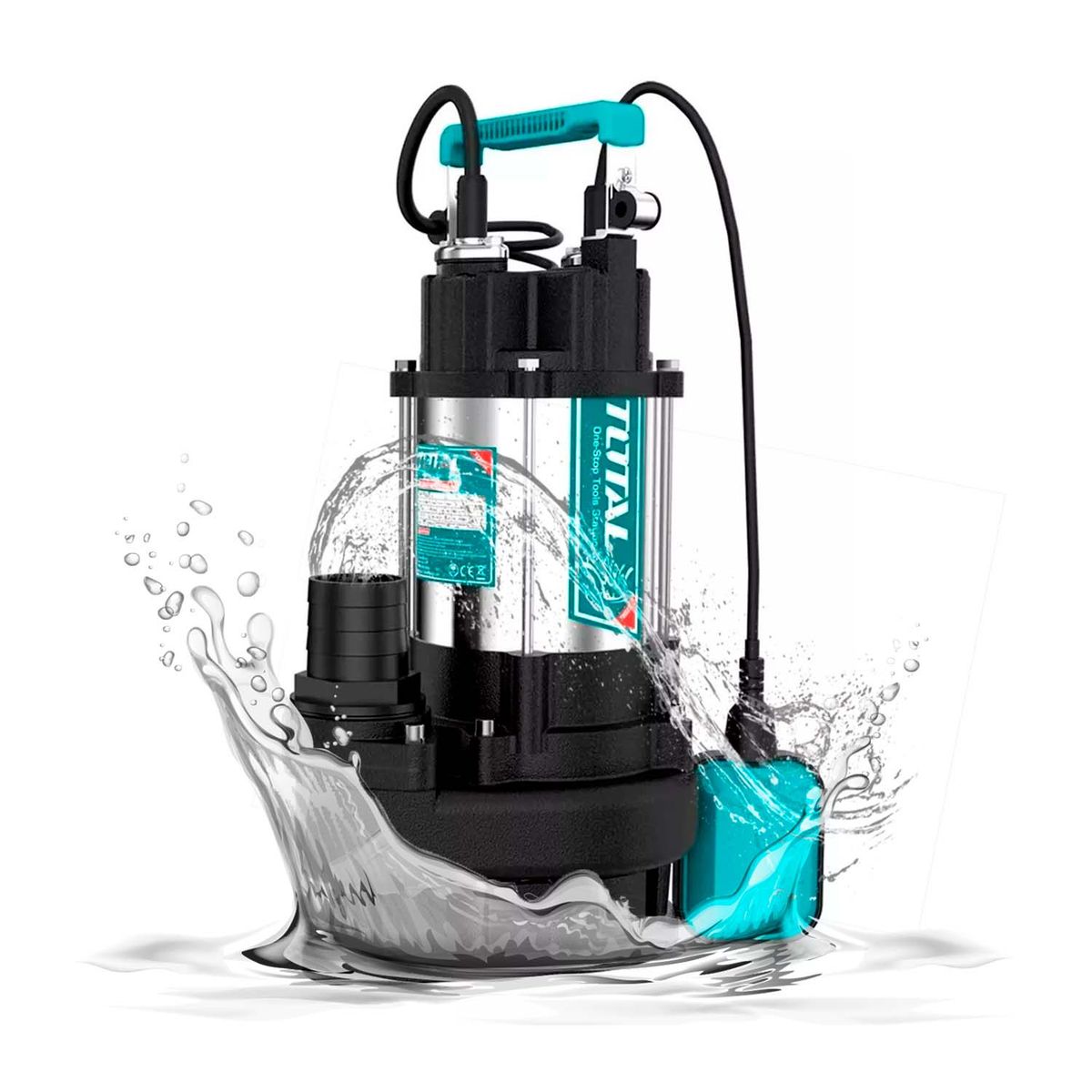TOTAL TOOLS - BOMBA SUMERGIBLE AGUA SUCIALIMPIA 1HP 750W TOTAL - TWP775016-5
