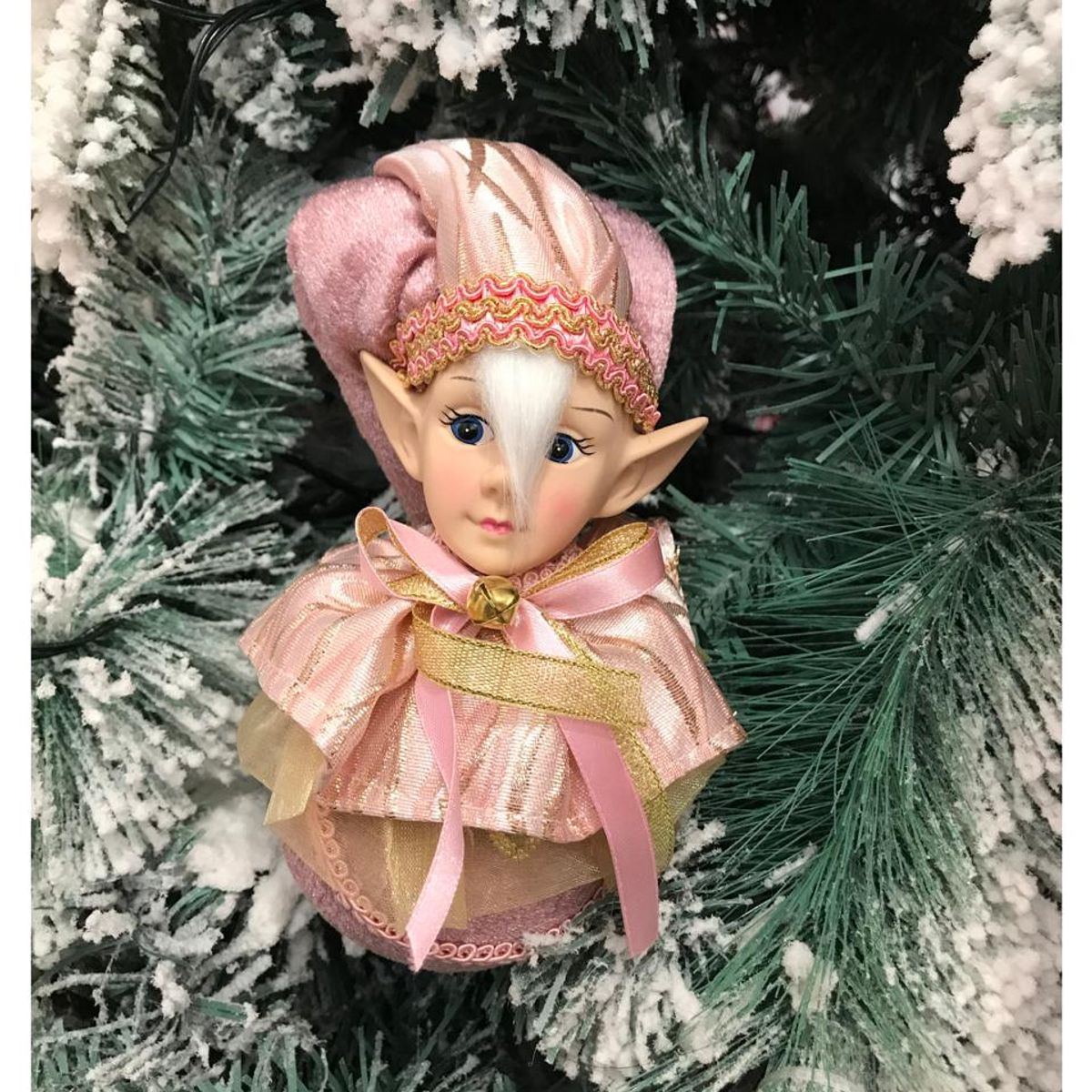 GENERICO - Adorno Duende  Elfo arlequin Navideño Rosa para decoracion arbol
