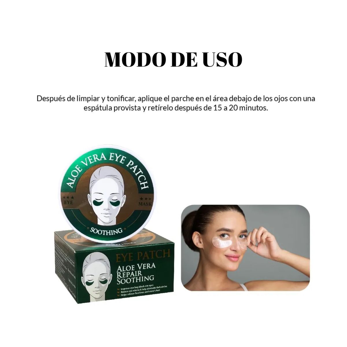WOKALI - Parches De Ojos De Aloe Vera- Fruit Of The Wokali