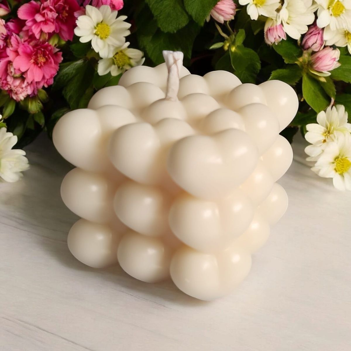 GENERICO - VELA BUBBLE CORAZON PERFUMADA DE CERA DE SOJA