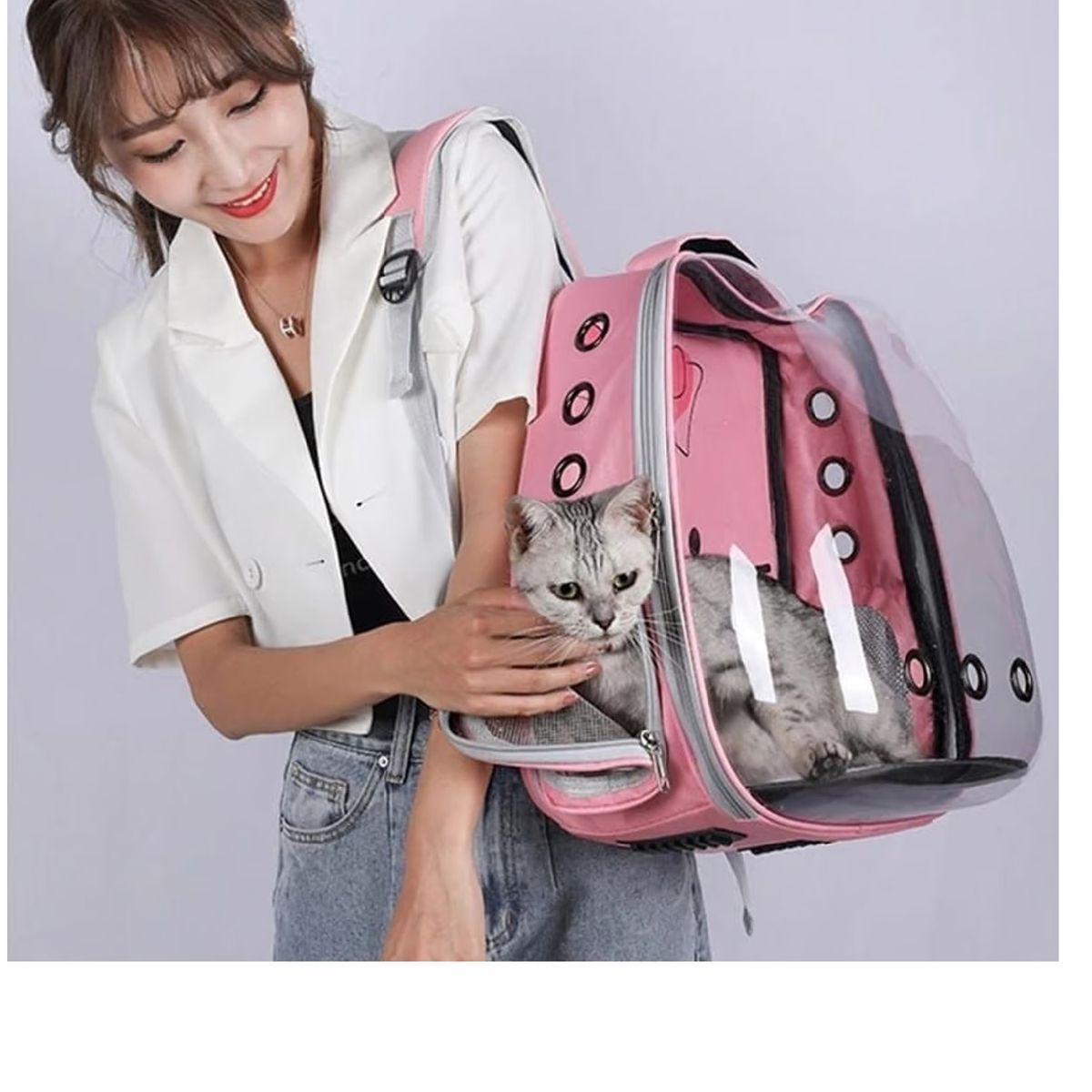 IMPORTADO MC - Mochila Transportartadora Para Gato Perro-Mascotas