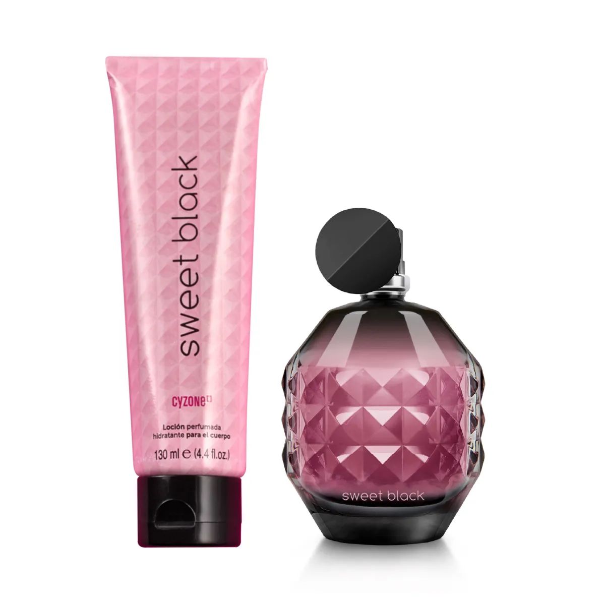CYZONE - Set Perfume de Mujer Sweet Black y Loción Perfumada