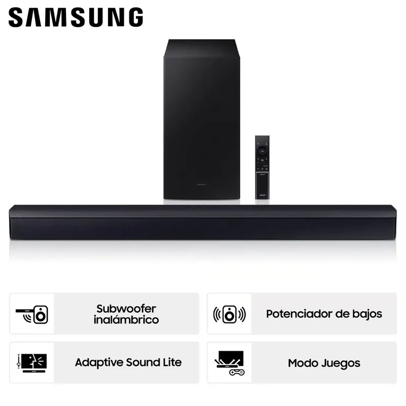 SAMSUNG - SOUNDBAR SAMSUNG Bluetooth 300 W 2.1CH HW-C450/PE NEGRO