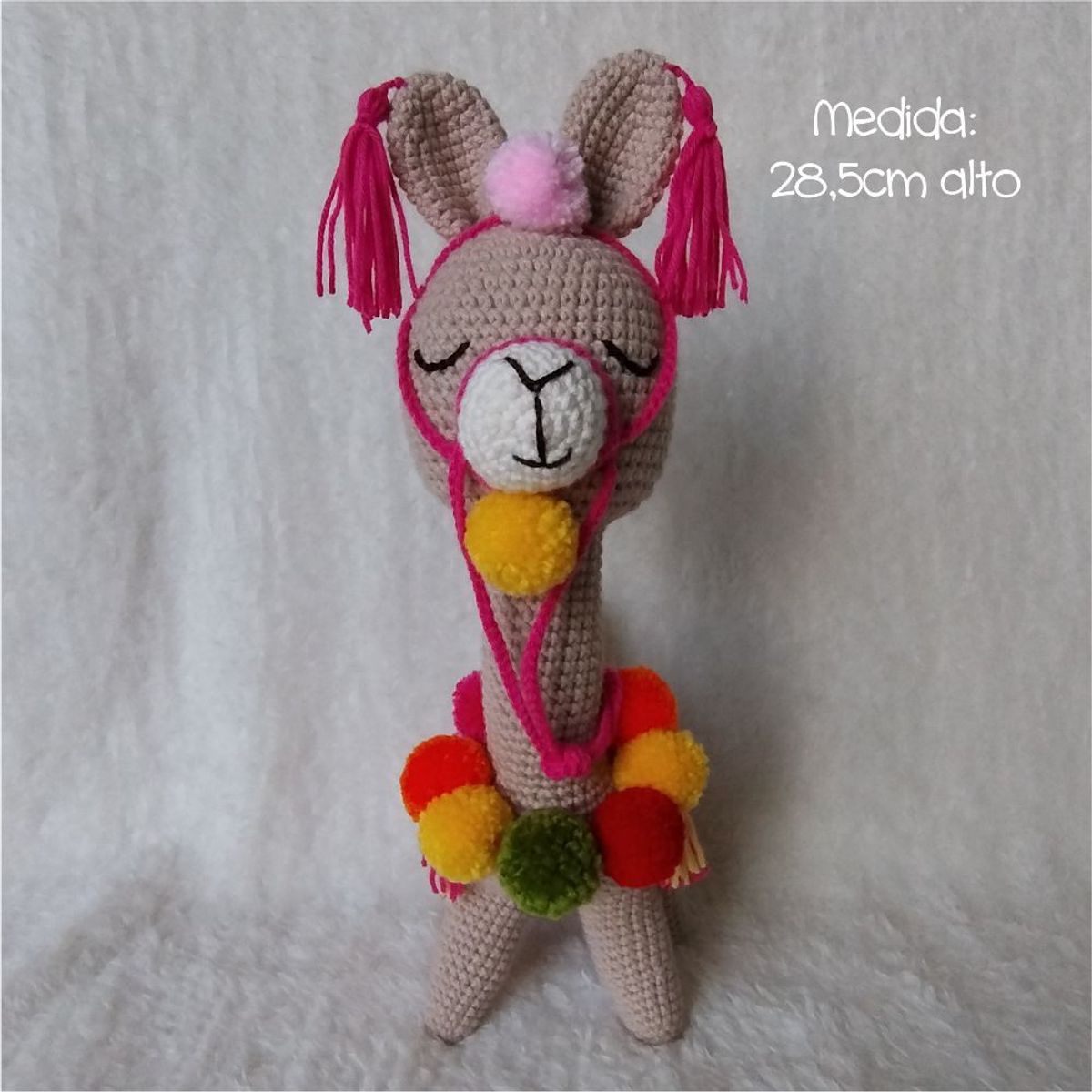 GENERICO - Llama amigurumi peru 28cm peluche adorno