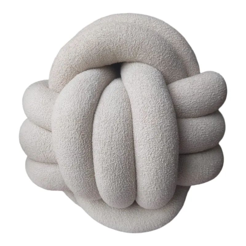 GENERICO - Cojín Nudo Beige Decorativo 25 cm
