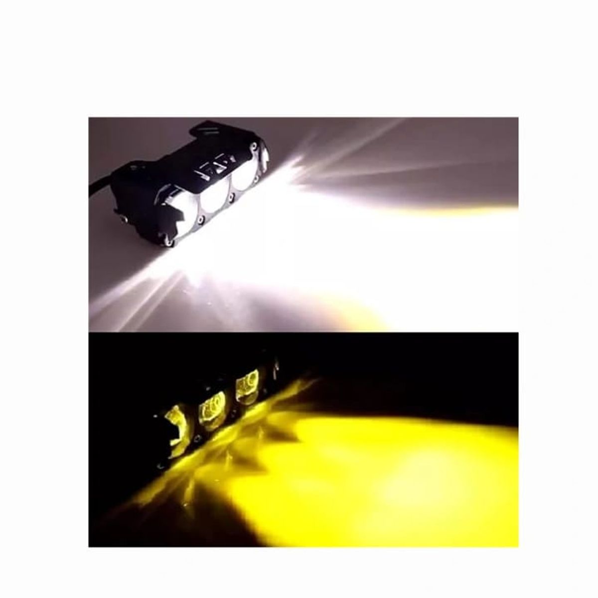 GENERICO - Faros Auxiliar Doble Color Lupa 3 Puntos