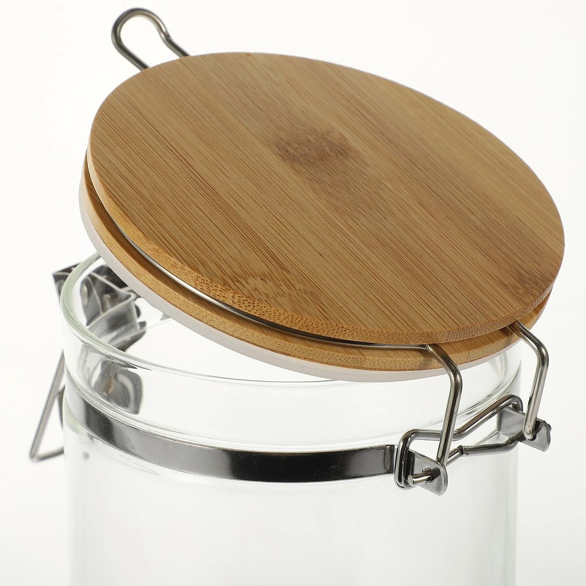 GENERICO - Frasco de vidrio hermético bambú 2000ml