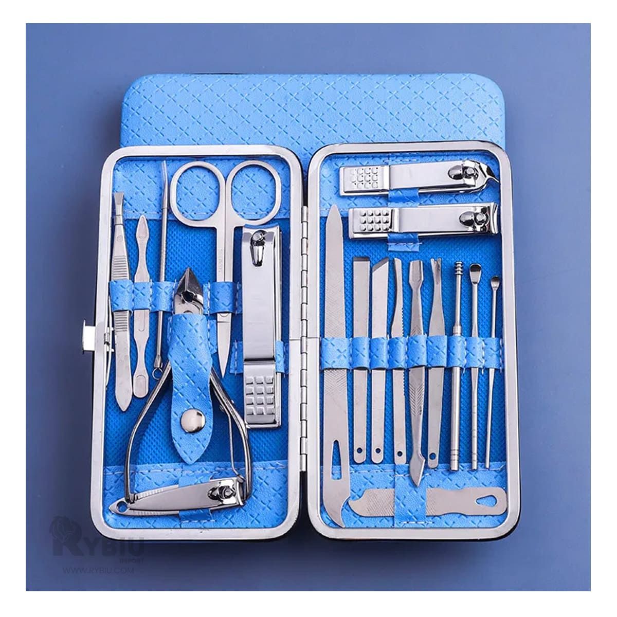 RYBIU IMPORT - Kit Multiuso Pedicure y Manicure en Celeste Y+Gift Stickers