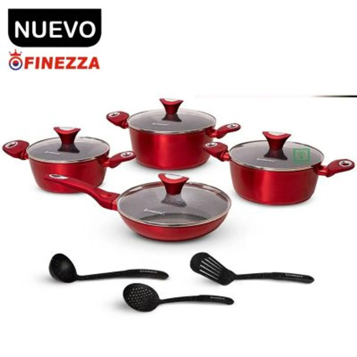FINEZZA - SET DE OLLAS ANTIADHERENTE DE ULTRA GRANITO FZ-X1722M