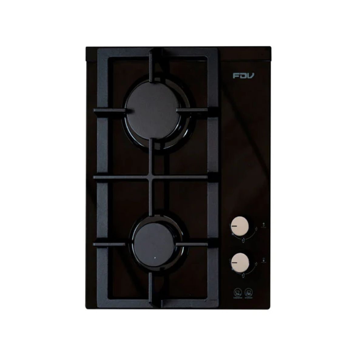 FDV - Encimera a Gas Natural 2 Hornillas 35 cm Crystal FDV