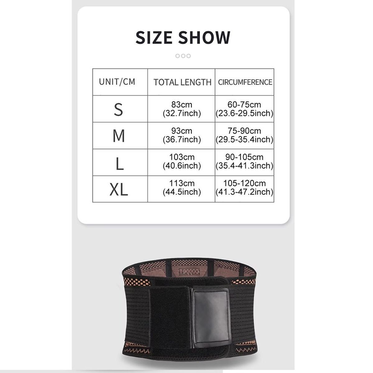 LEEMARK - Faja compresión abdominal Hilo Cobre Talla L