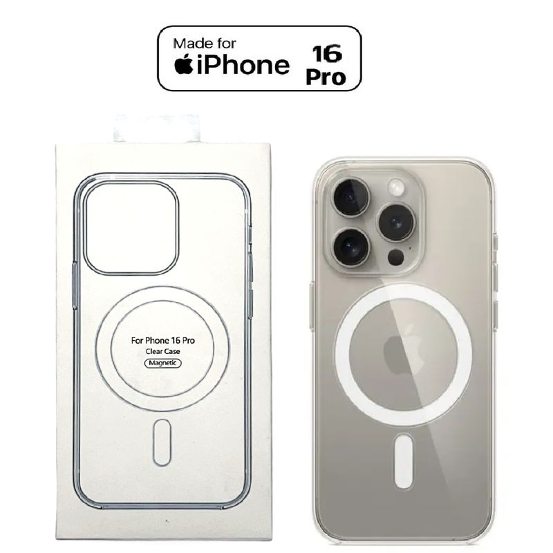 GENERICO - Case Protector Clear Magsafe para Iphone 16 Pro - Transparente