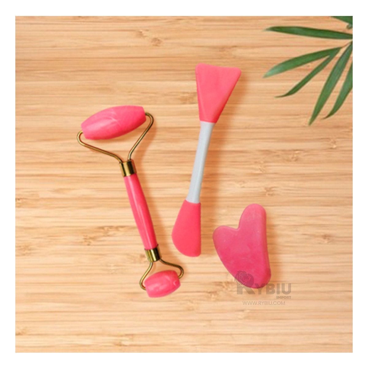 RYBIU IMPORT - Set para Limpieza de Rostro en Rosado Y+Papel de Regalo_123