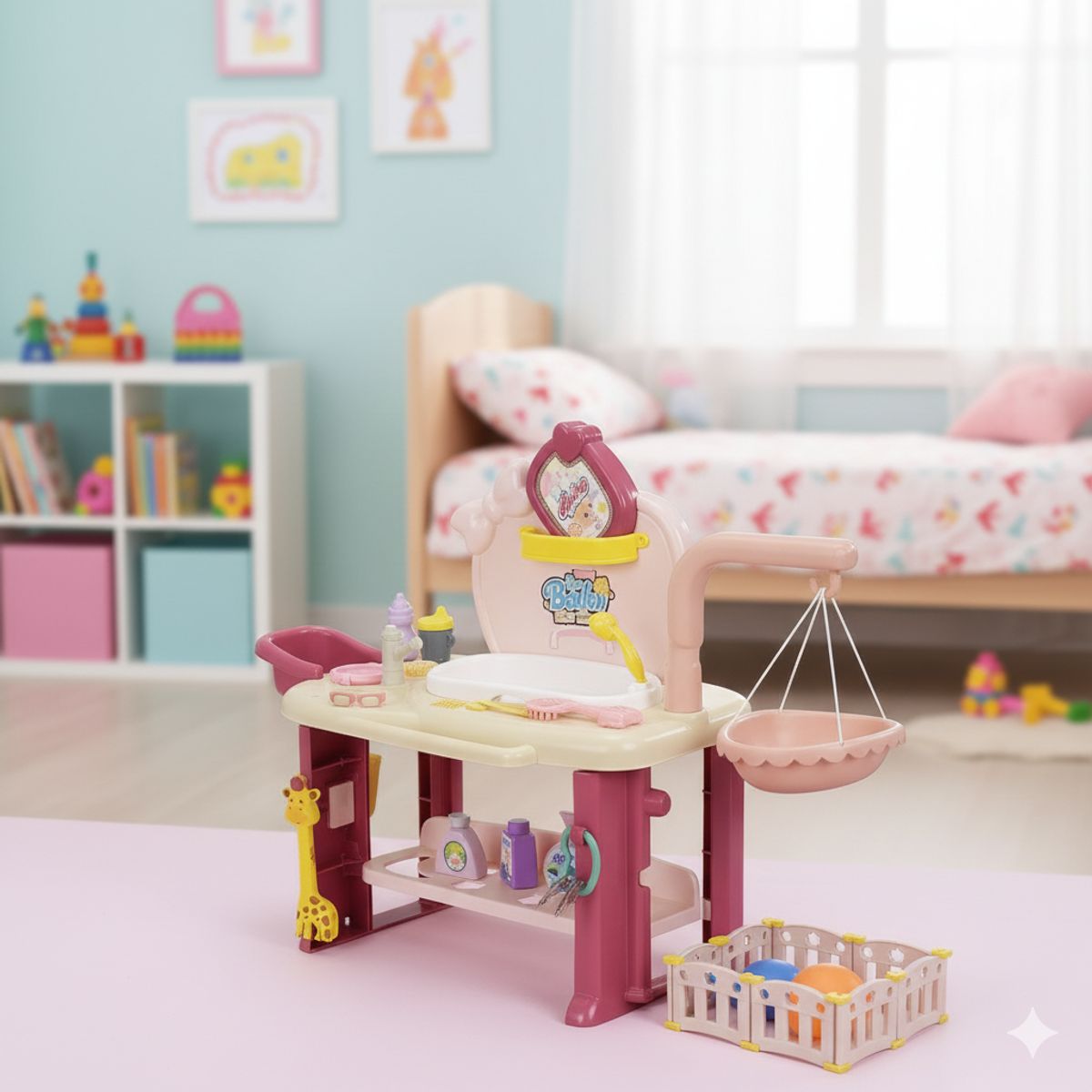 GENERICO - Set de Baño para Bebes de juguete Baby Nurse