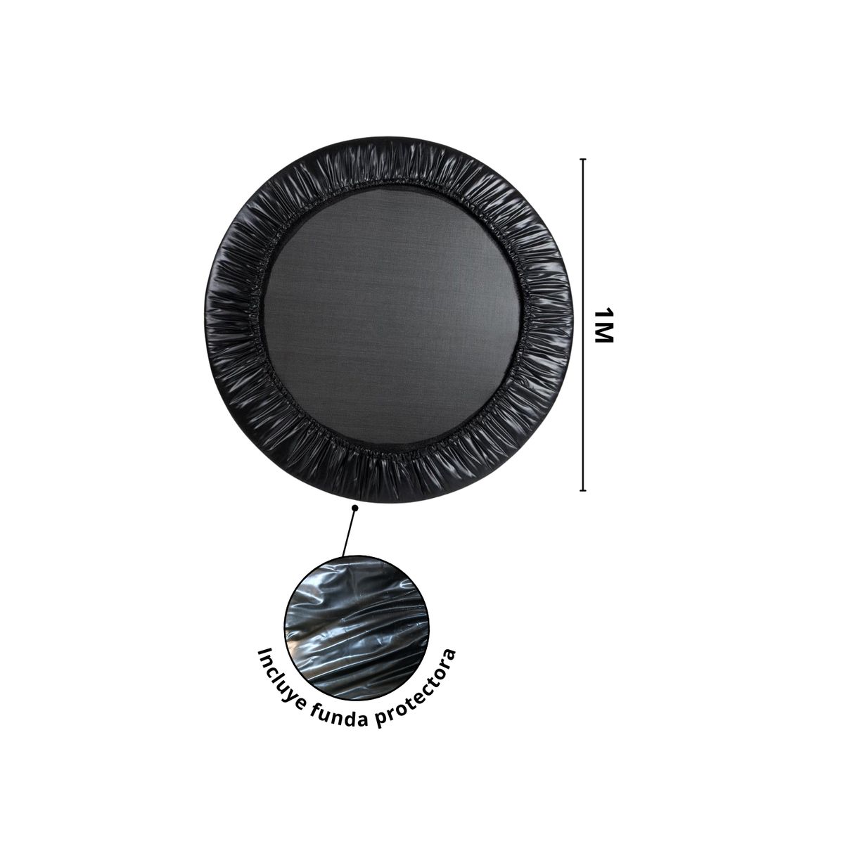 GENERICO - TRAMPOLIN DE 1 METRO COLOR NEGRO