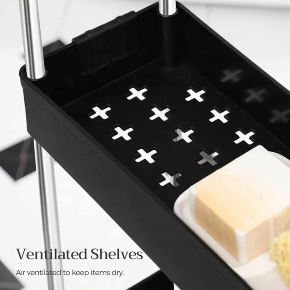 GENERICO - Carrito de 4 pisos Almacenamiento De Espacios Pequeños de Cocina