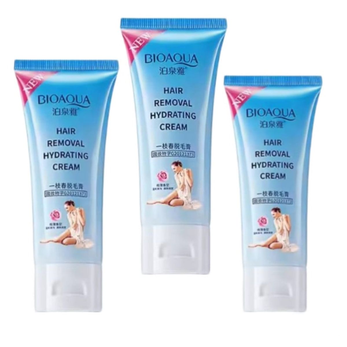 BIOAQUA - PACK 3 CREMA HIDRATANTE PARA DEPILAR BIOAQUA