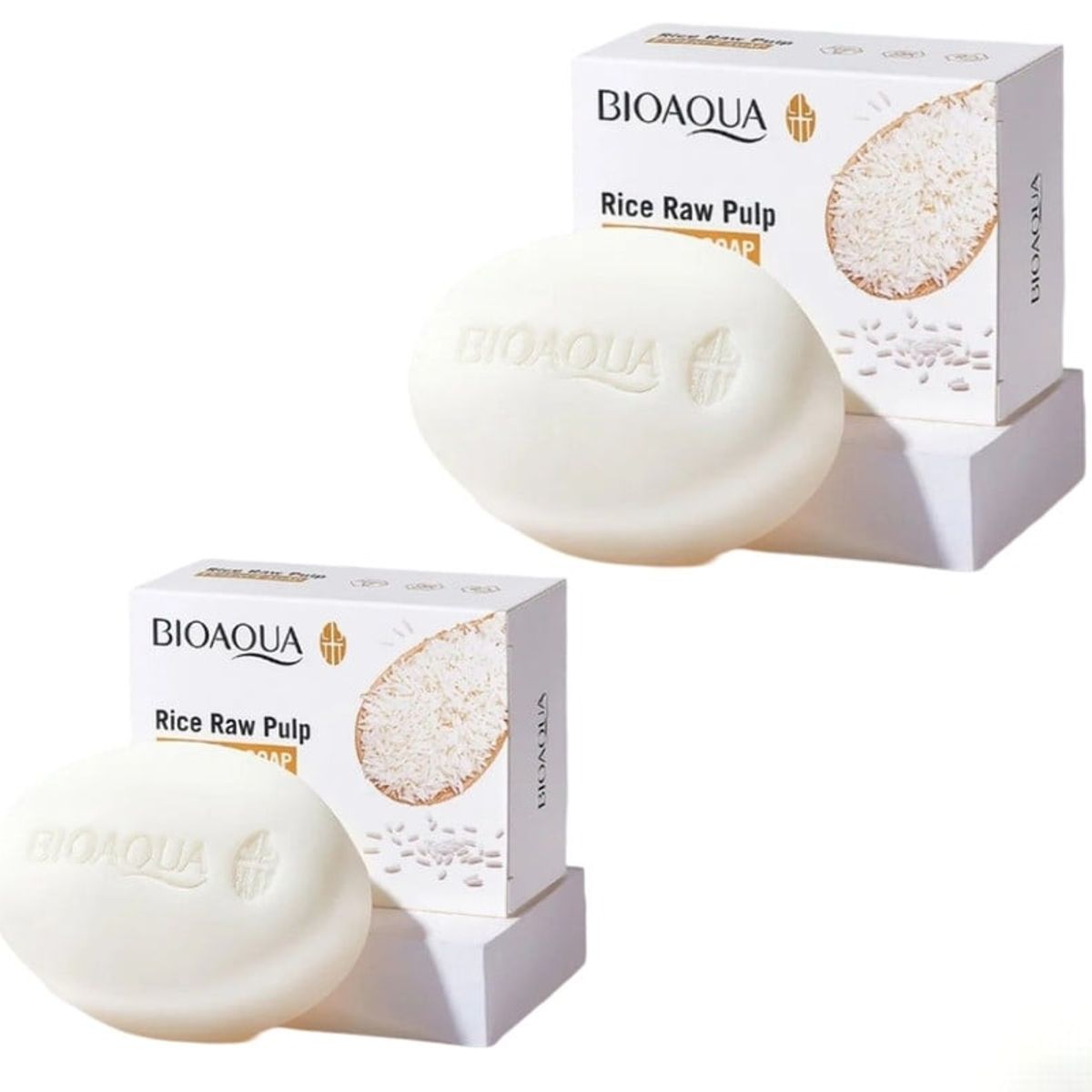 BIOAQUA - PACK 2 JABON ACLARANTE DE ARROZ 100G BIOAQUA