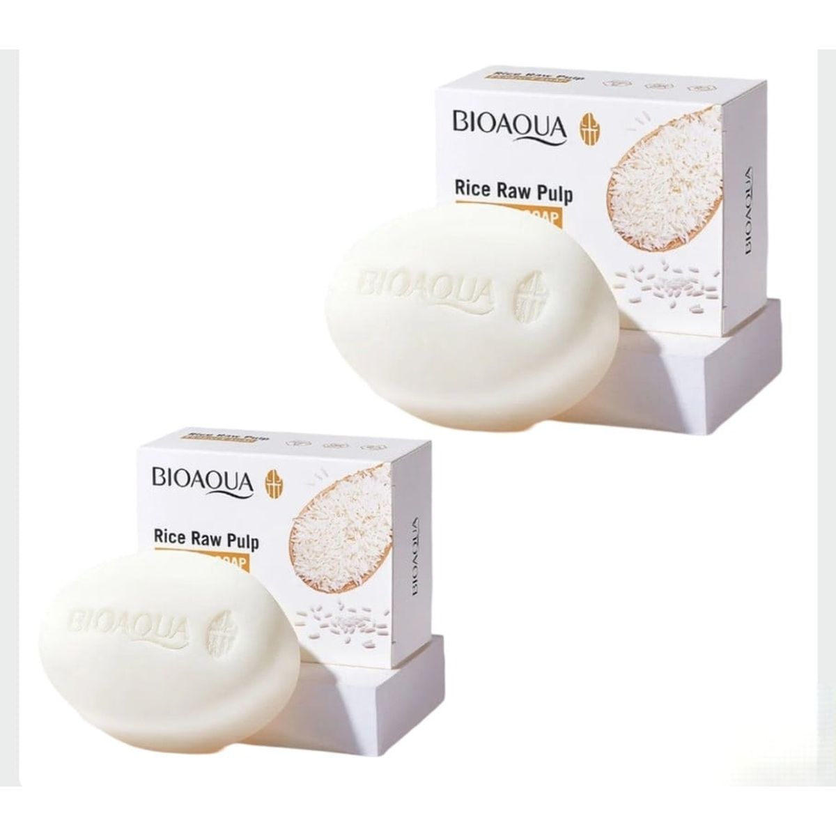 BIOAQUA - PACK 2 JABON ACLARANTE DE ARROZ 100G BIOAQUA