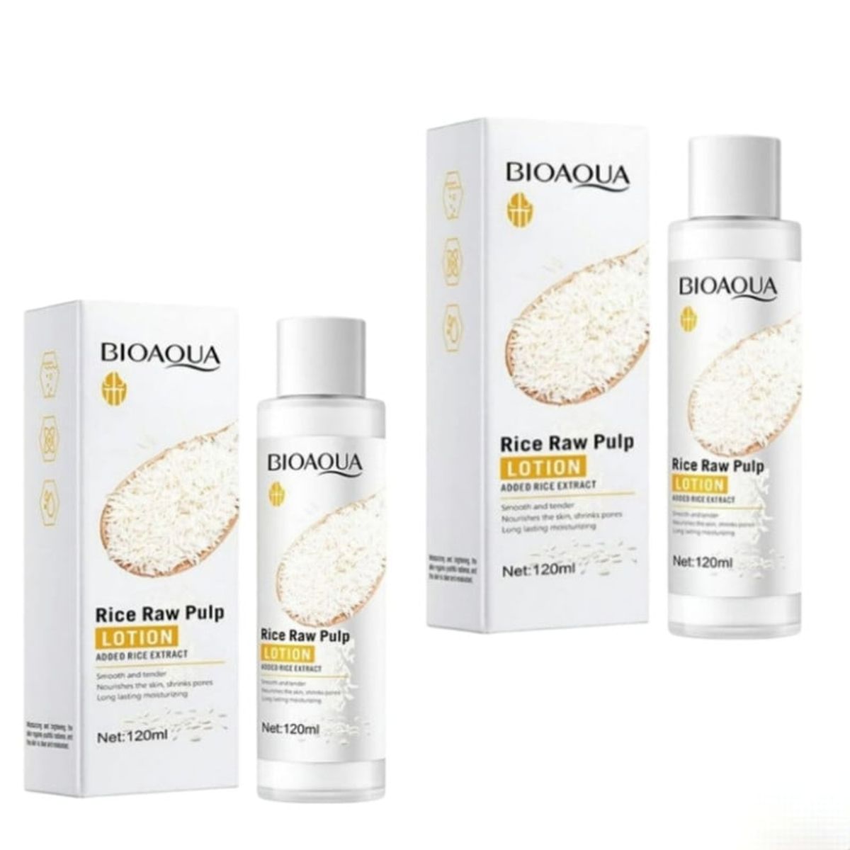 BIOAQUA - PACK 2 LOCIÓN FACIAL ARROZ RICE RAW PULP BIOAQUA