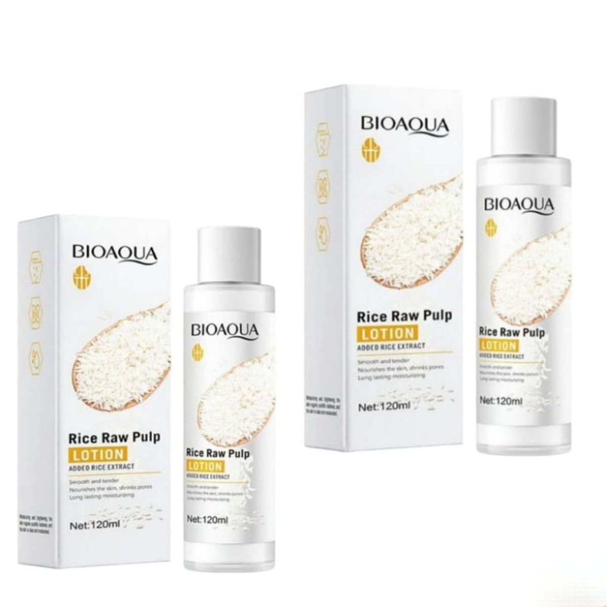 BIOAQUA - PACK 2 LOCIÓN FACIAL ARROZ RICE RAW PULP BIOAQUA