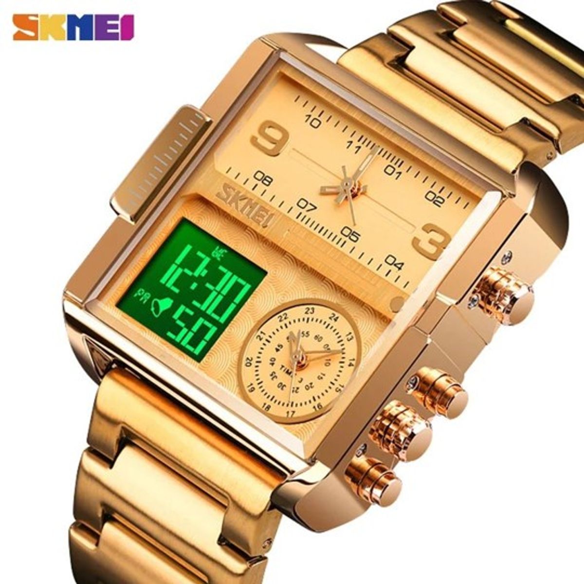 SKMEI - Reloj Metálico Digital SKMEI 1584 Hombre