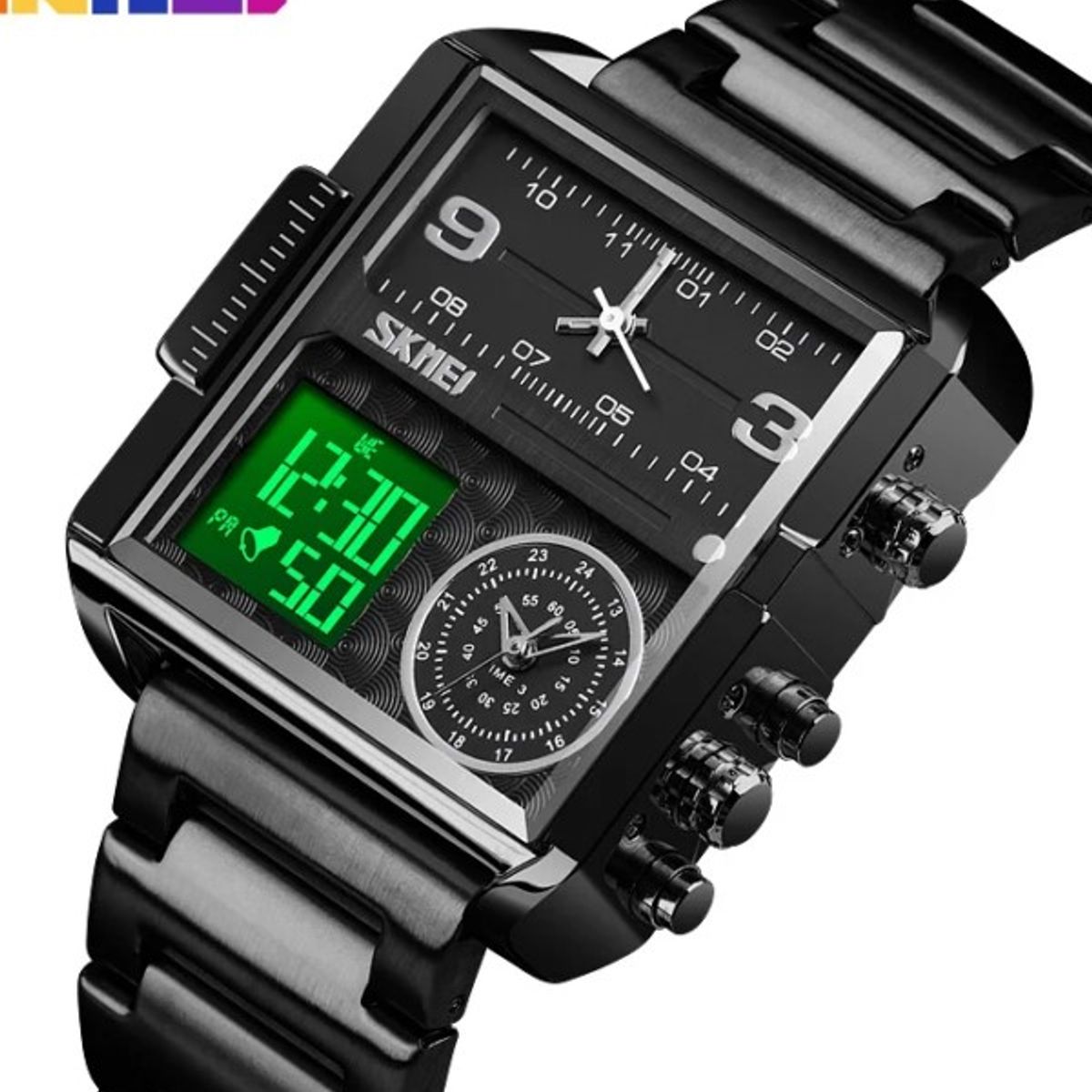 SKMEI - Reloj Metálico Digital SKMEI 1584 Hombre